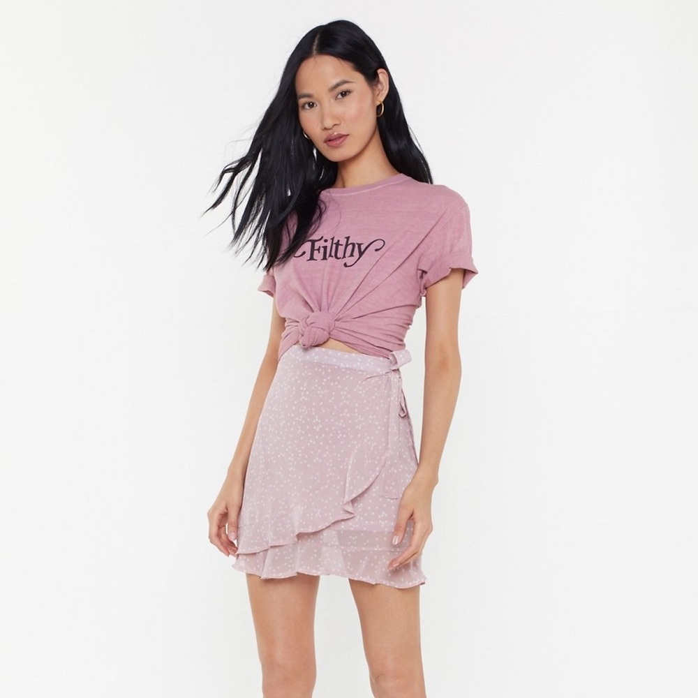 Star-t As You Mean to Go On Wrap Mini Skirt